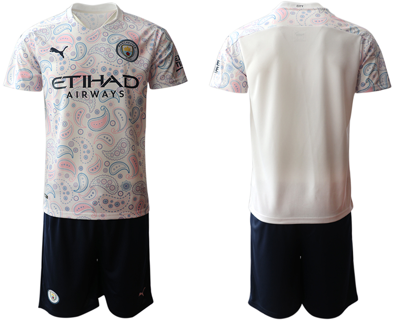 Men 2020-2021 club Manchester City away blank white Soccer Jerseys->manchester city jersey->Soccer Club Jersey